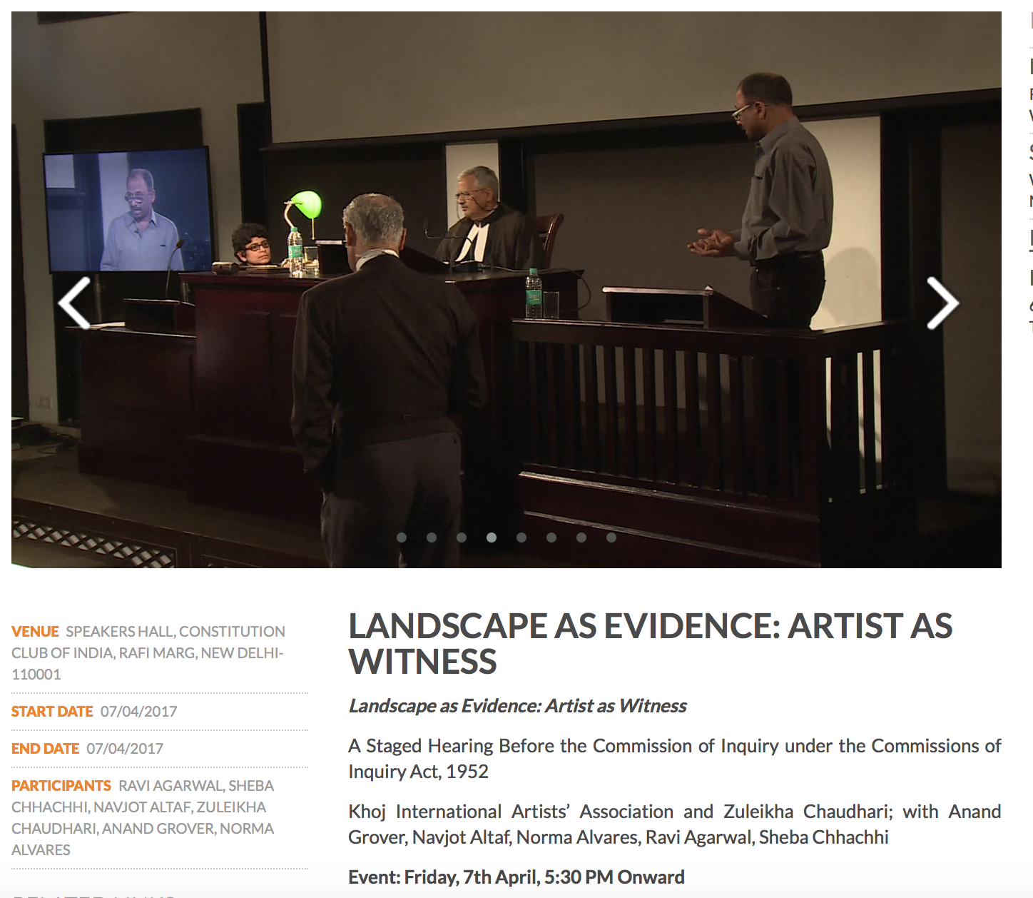 Landscape as Evidence: Artist as Witness (Collaboration work as detailed) (2017)