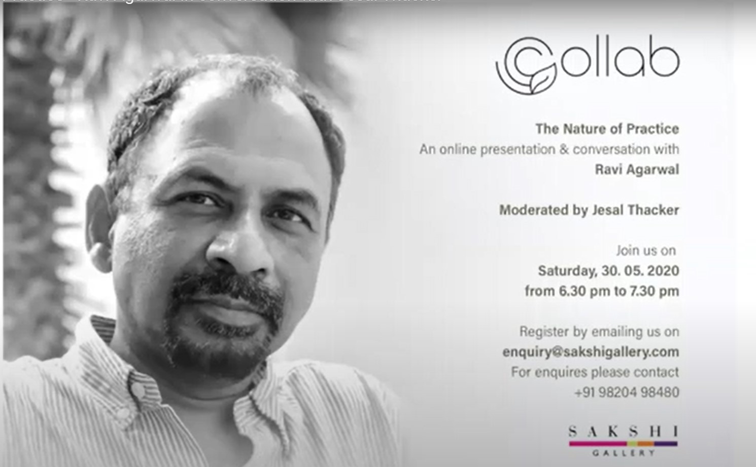 The Nature of Practice – Ravi Agarwal in conversation with Jesal Thacker (Collab)